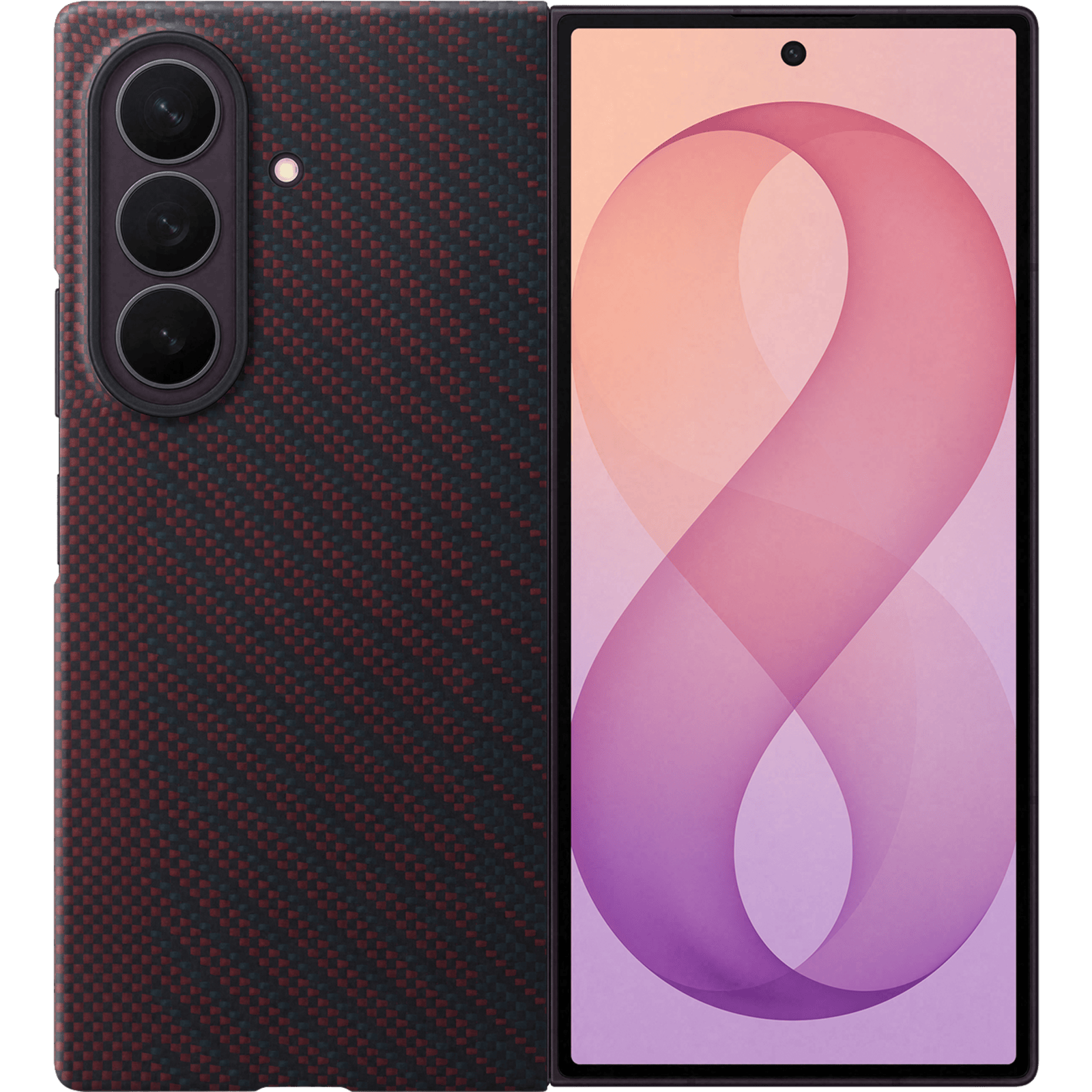 Samsung Galaxy Z Fold8 Carbon Magnet Case Rood