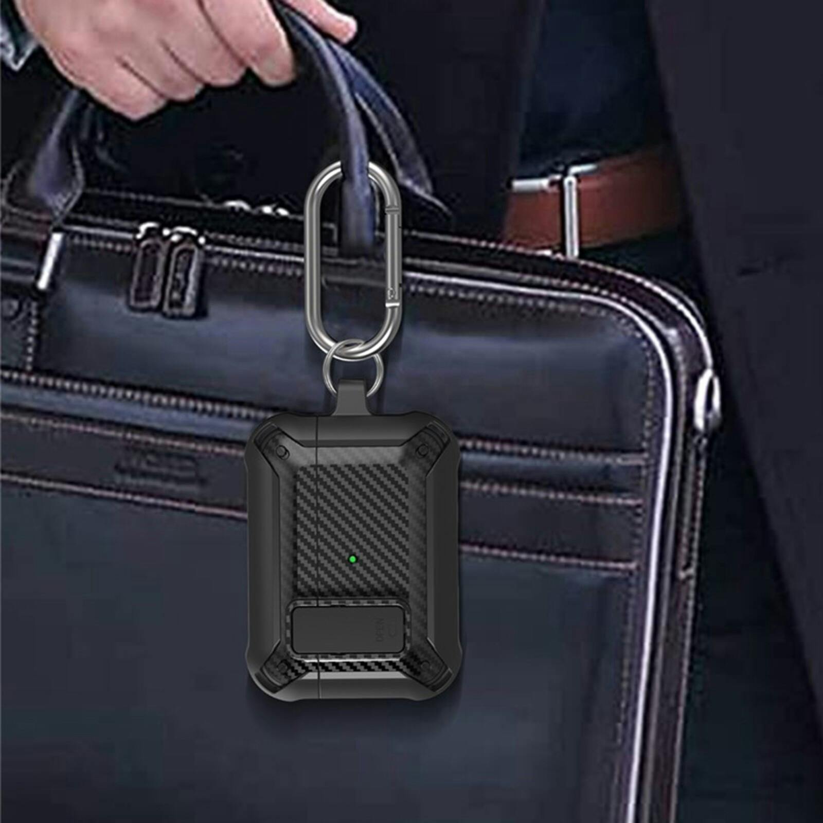 CaseBody AirPods Pro 2 Carbon Shockproof Hoesje Zwart