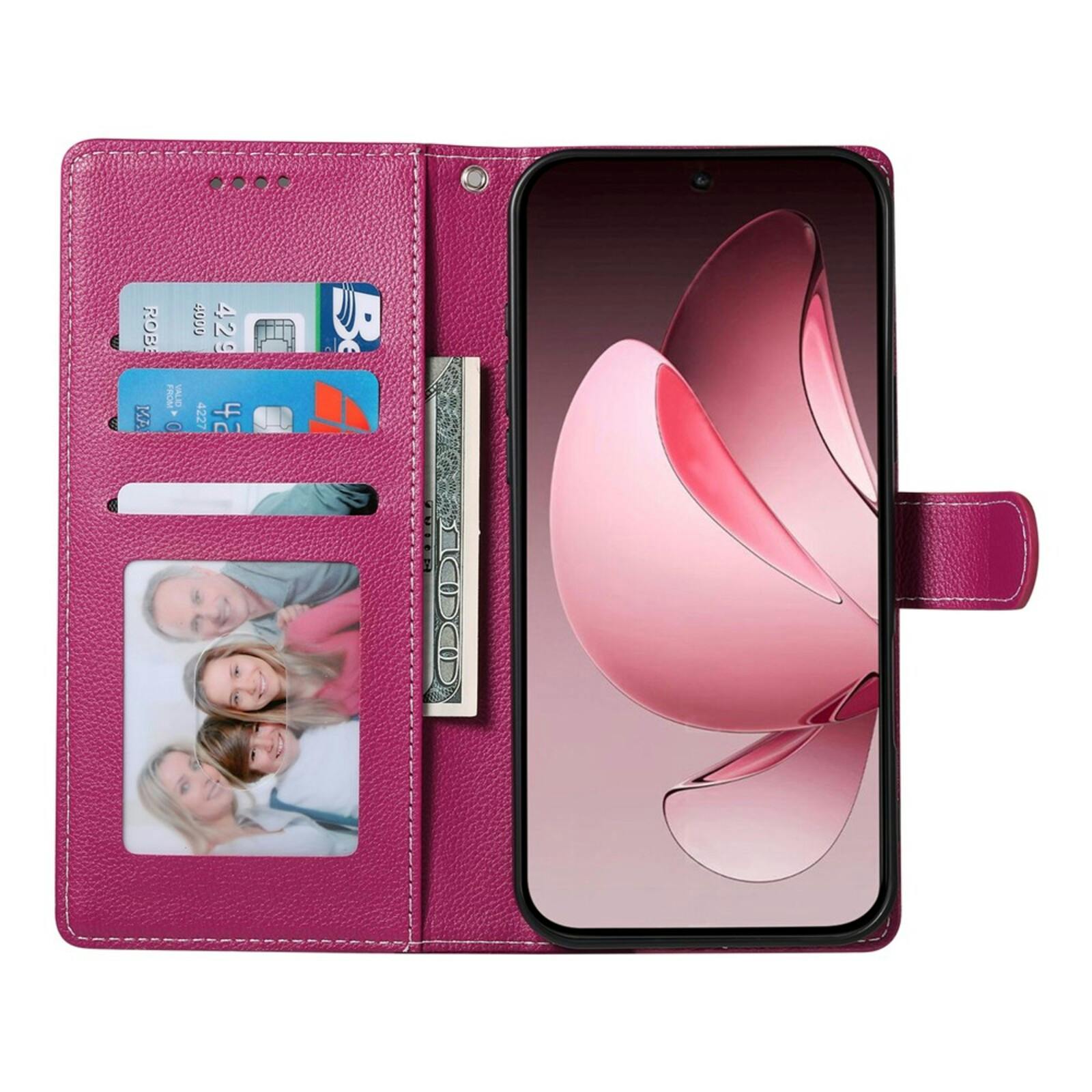 Mocaa Oppo Reno14 F 5G Slim-Fit Bookcase Roze