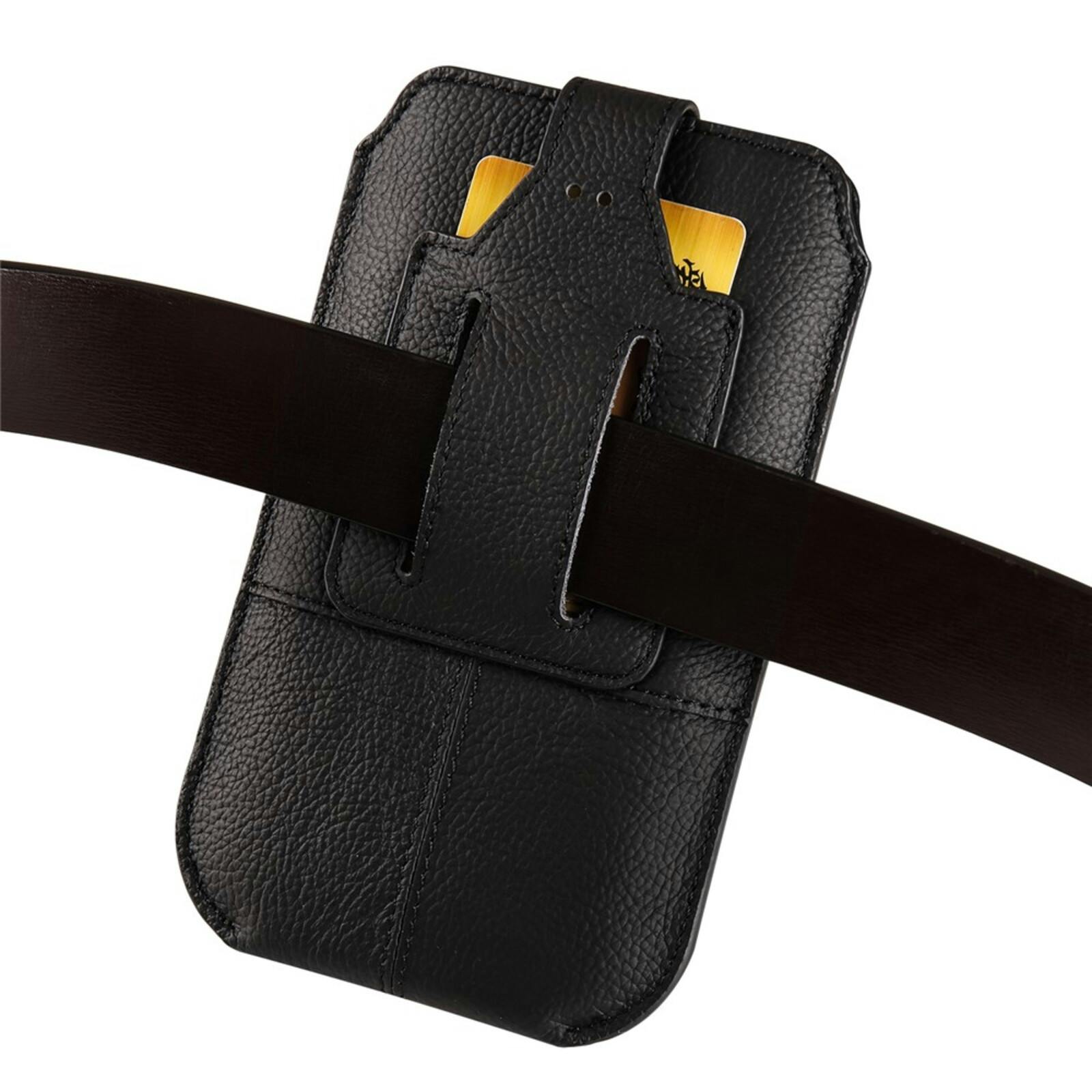 Comfycase Echt Lederen Opberghoesje Zwart XL