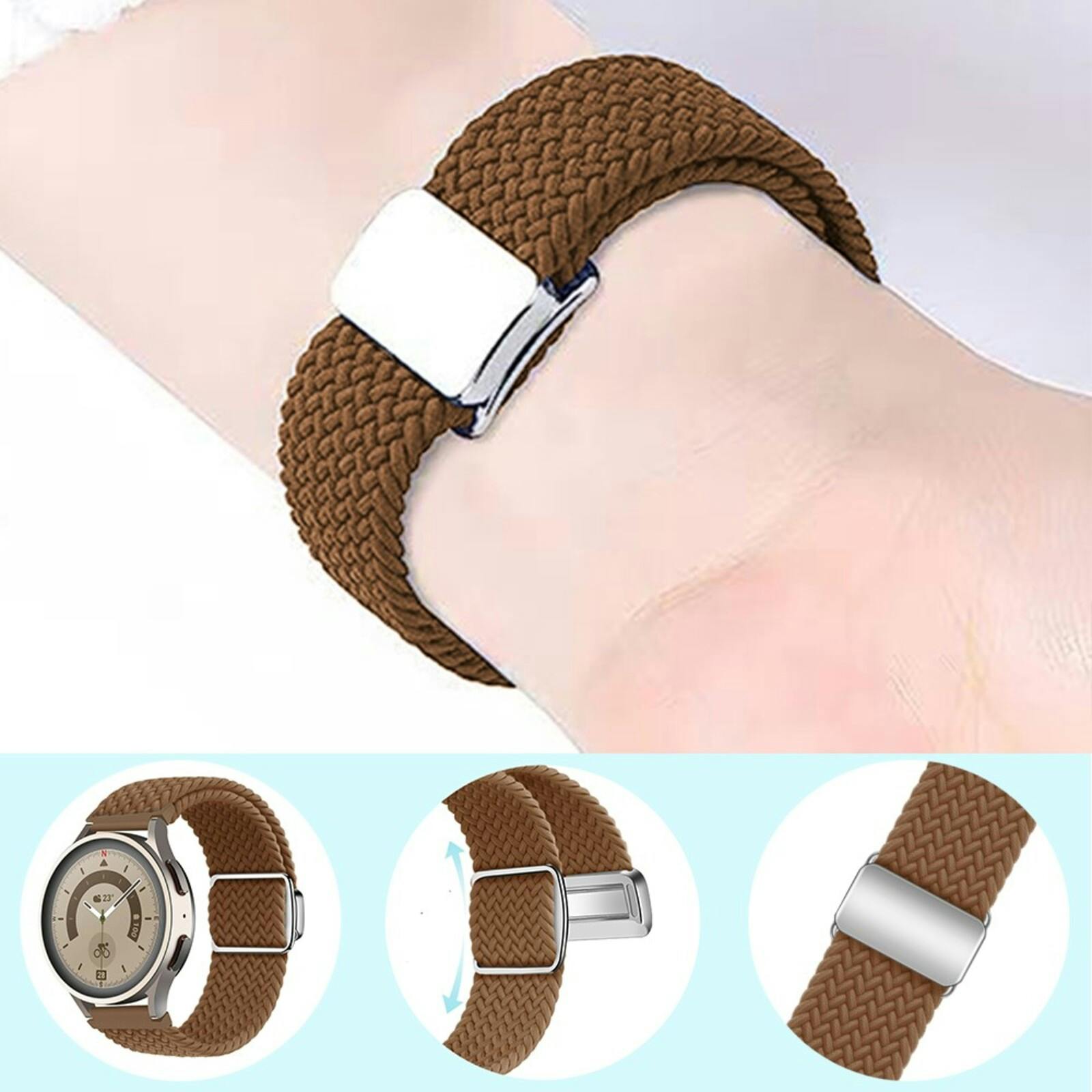 Kalebol Universeel Nylon Watch Bandje Regenboog