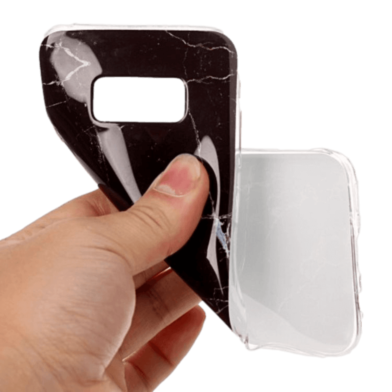 Mocaa Samsung Galaxy S8 Telefoonhoesje Marmer Zwart