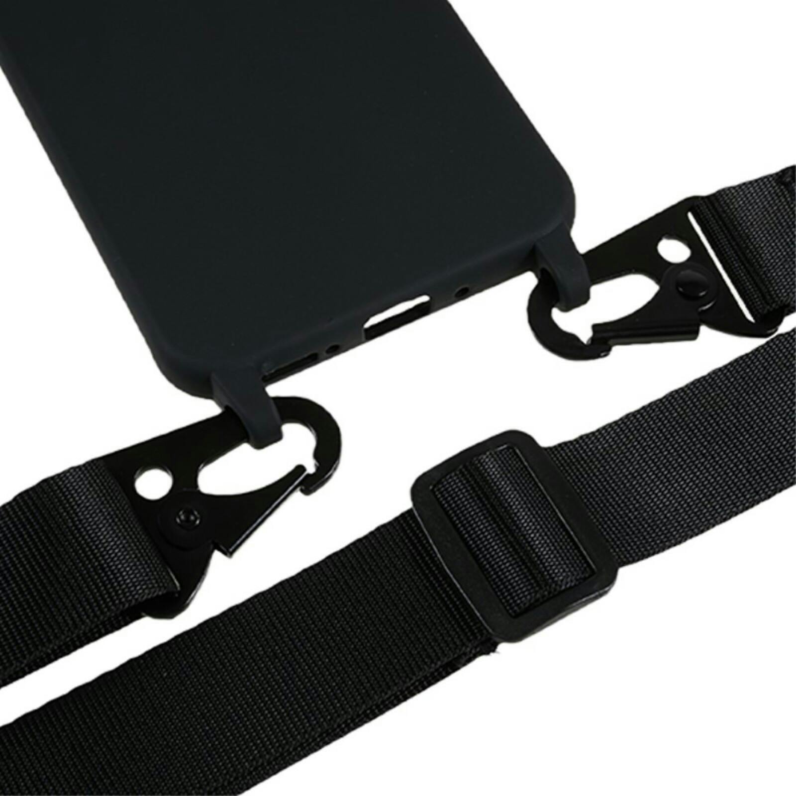 Mocaa Samsung Galaxy A25 Hoesje met Verstelbaar Koord Zwart