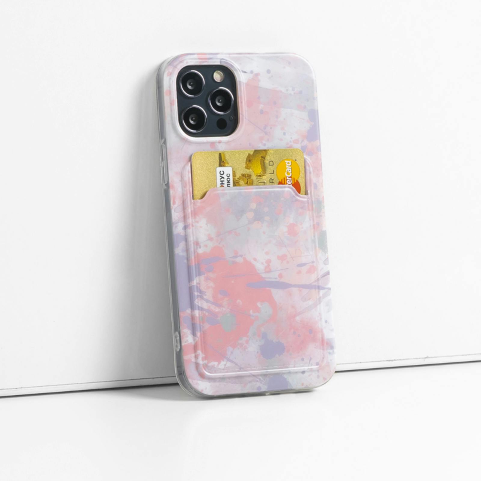 Mocaa iPhone 12 (Pro) Beschermhoesje met Pashouder Artsy