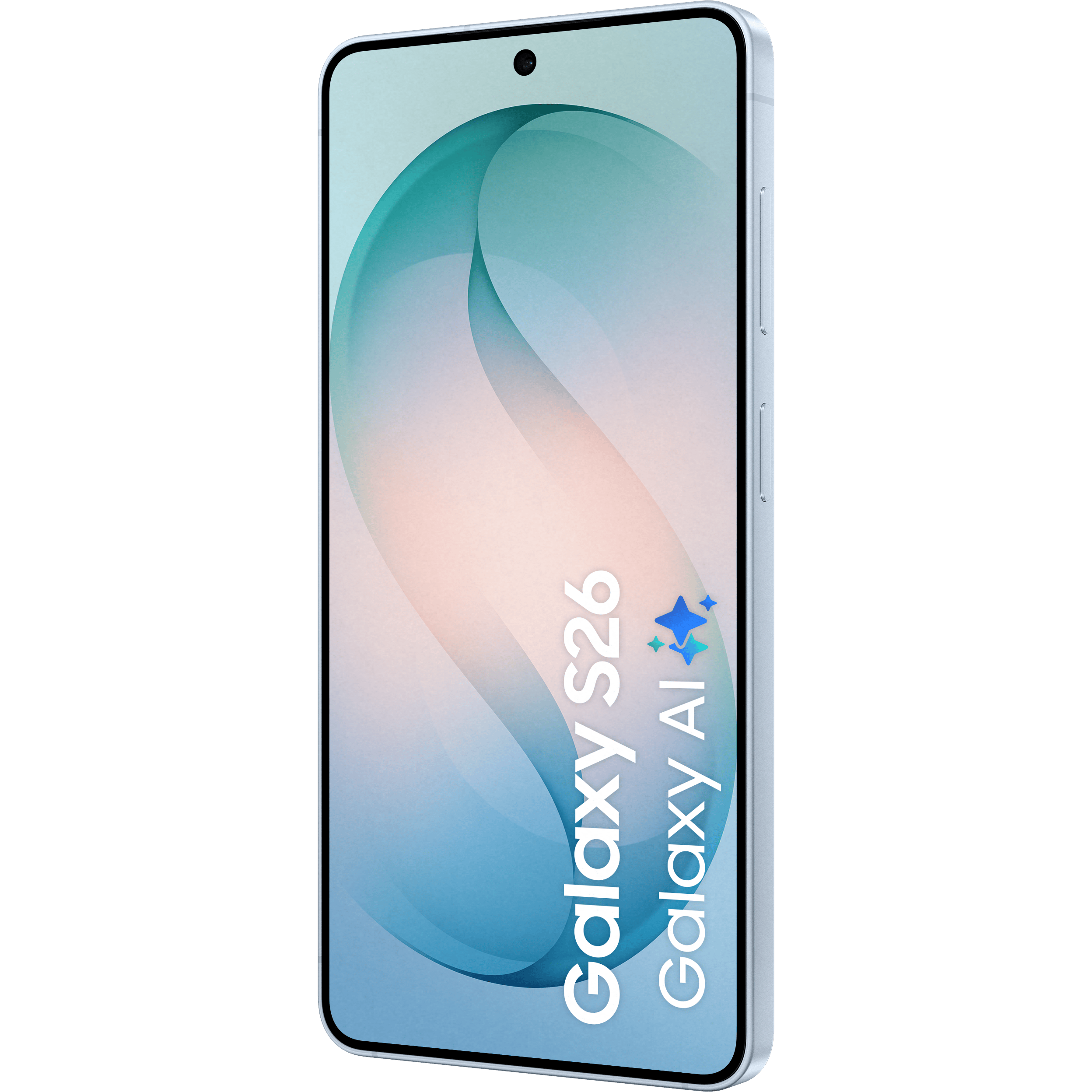 Samsung Galaxy S26 Sky Blue - Aanzicht vanaf rechts