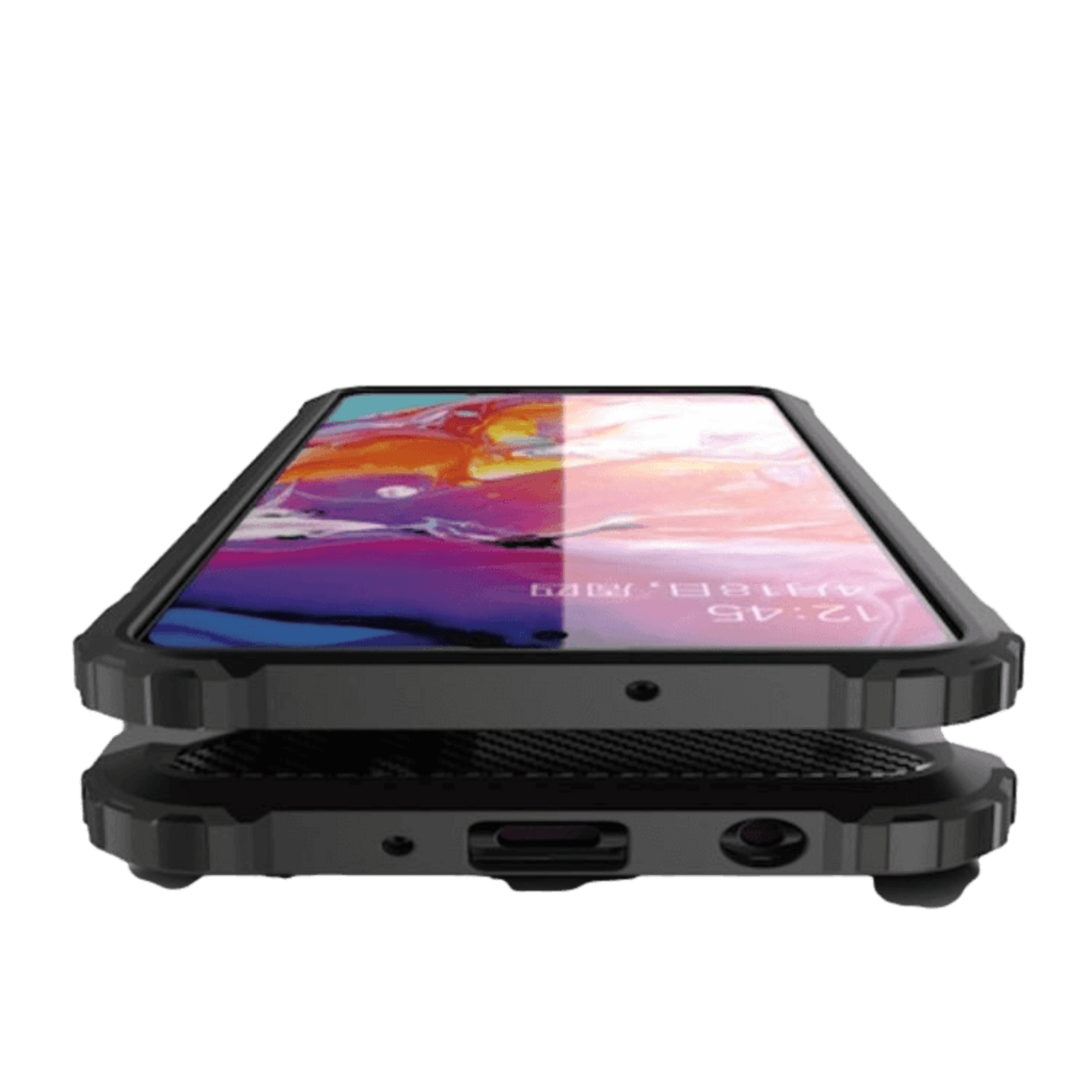 CaseBody Samsung Galaxy A51 Shockproof Steel Armor Hoesje Zwart