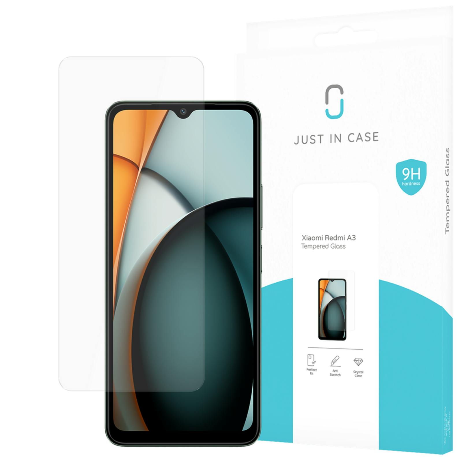 Just in Case Xiaomi Redmi A3 Glazen Screenprotector