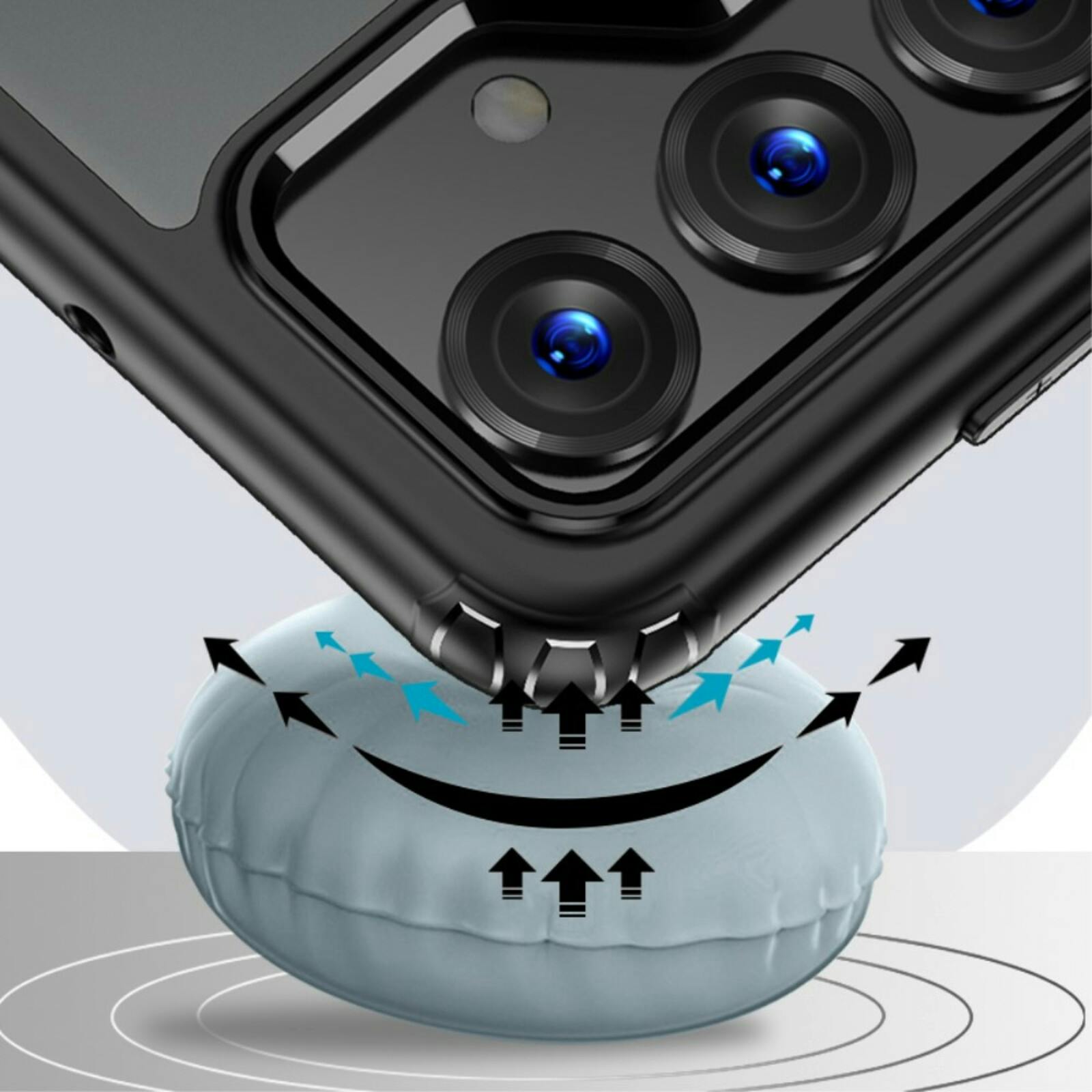 CaseBody Samsung Galaxy A25 Airbag Schokbestendig Hoesje Zwart