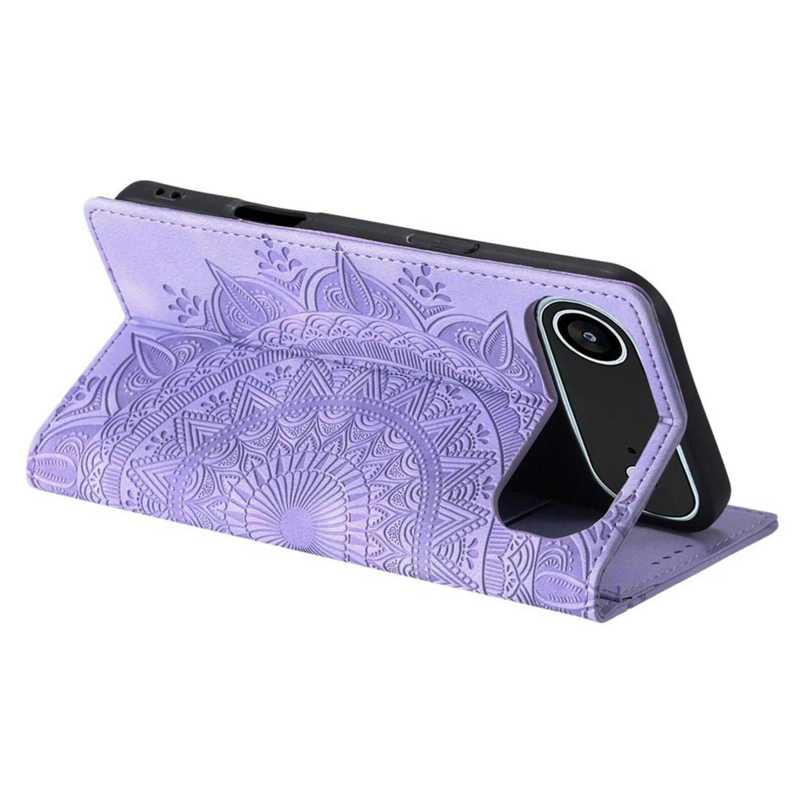 Comfycase Apple iPhone 17 Air Soft Mandala Bookcase Paars