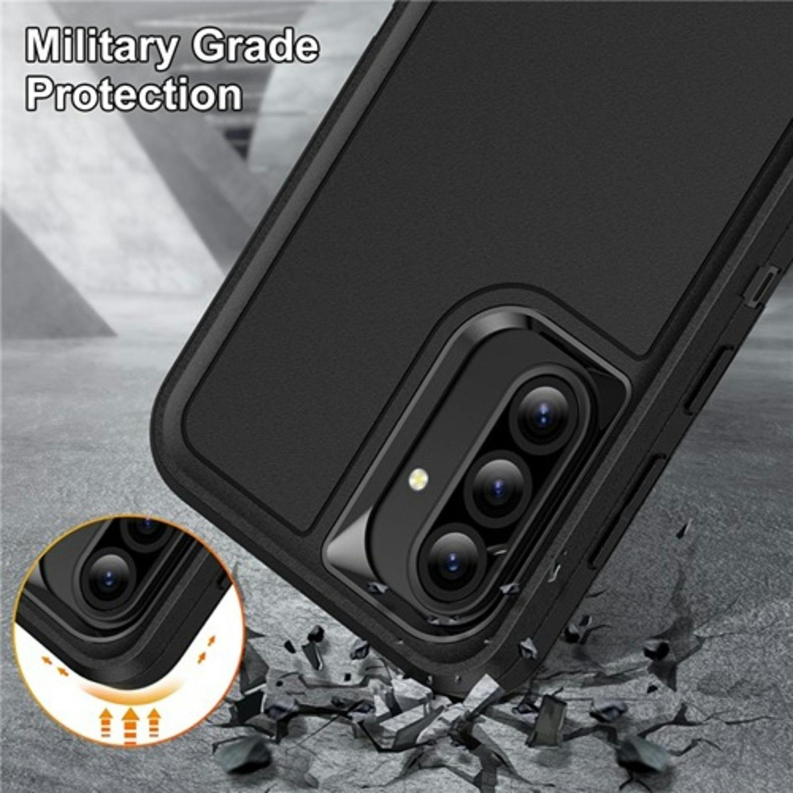 CaseBody Samsung Galaxy A56 Armor Case Zwart