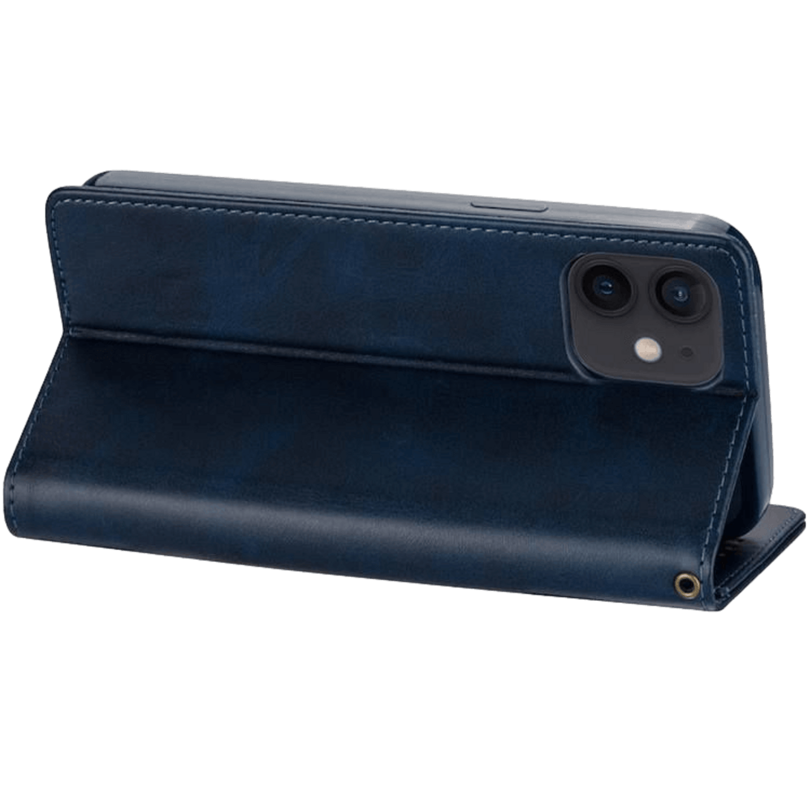 CaseBody iPhone 12 (Pro) Zipper Portemonnee Hoesje Blauw