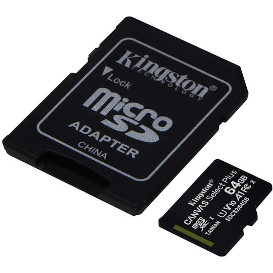 Kingston 64 GB MicroSD met adapter Class 10