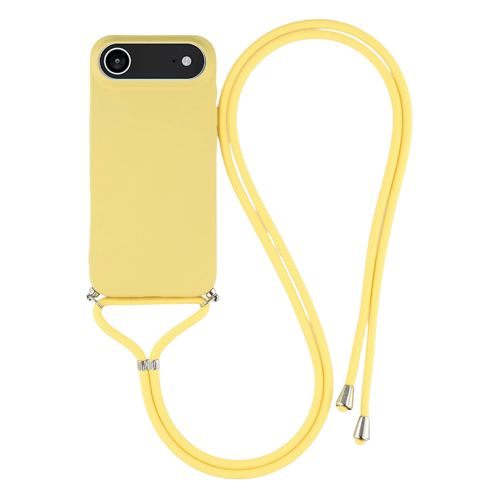 Mocaa Apple iPhone 17 Air Hoesje met Koord Geel