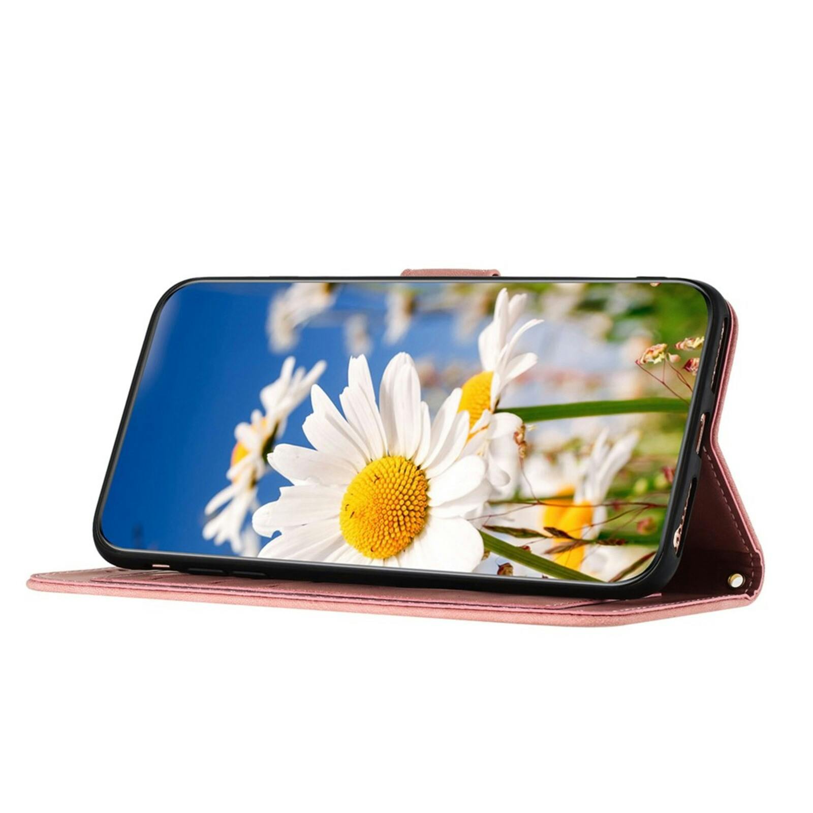 Mocaa Samsung Galaxy A37 Floral Series Bookcase Roze