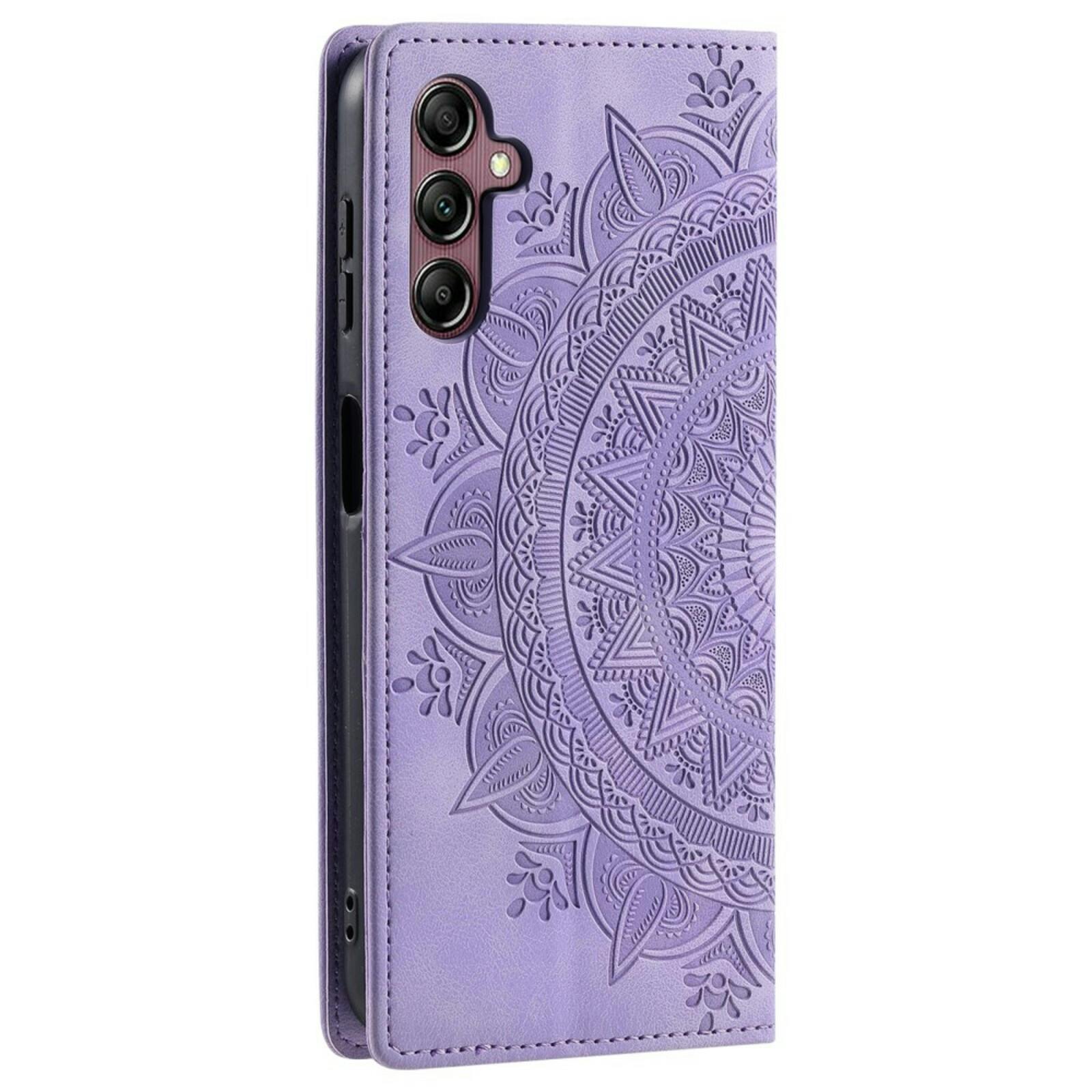 Comfycase Samsung Galaxy S24 FE Zacht Mandala Book Hoesje Paars