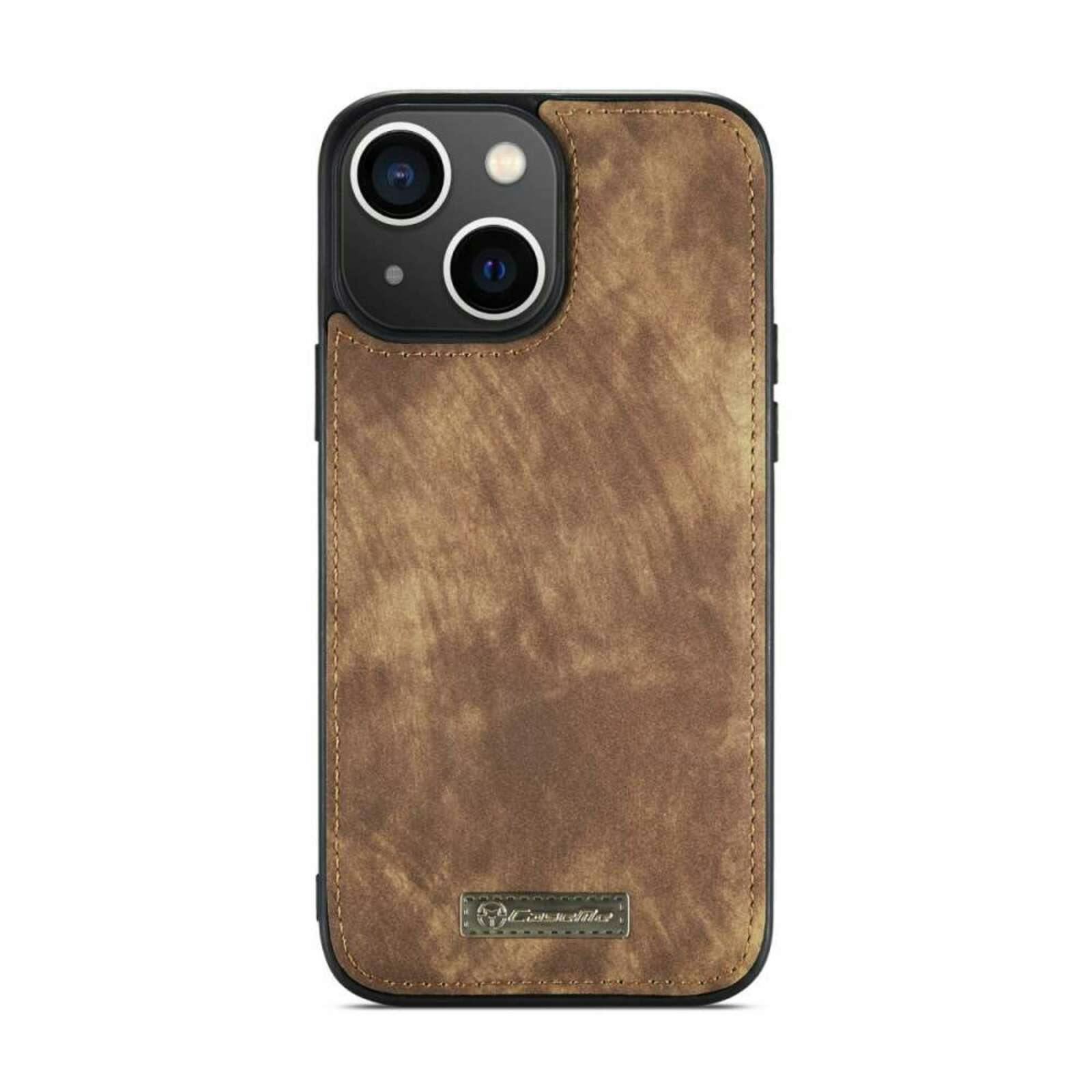 Caseme iPhone 14 Plus Vintage Portemonnee Hoesje Bruin