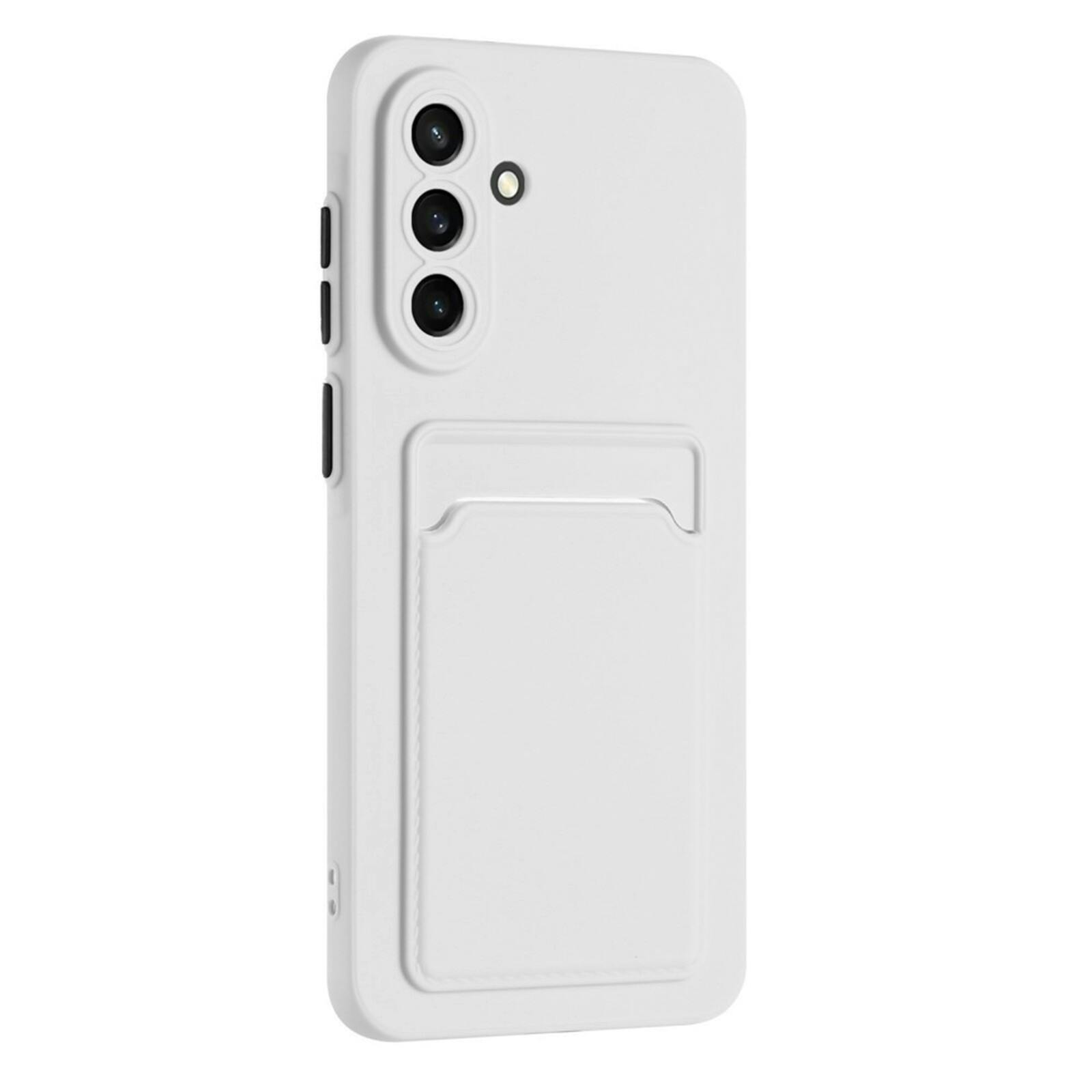 CaseBody Samsung Galaxy A17 / A18 Telefoonhoesje met Kaarthouder Wit