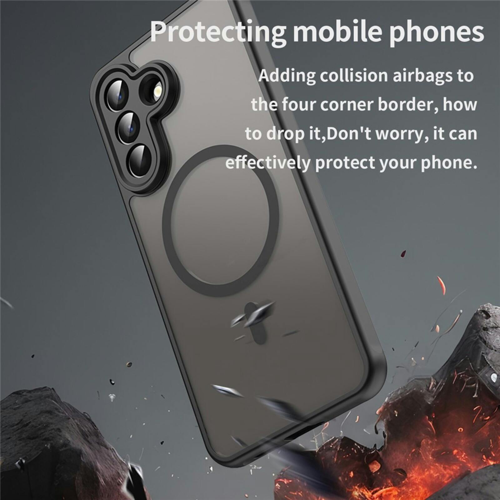 CaseBody Samsung Galaxy A57 Magnetic Case Zwart