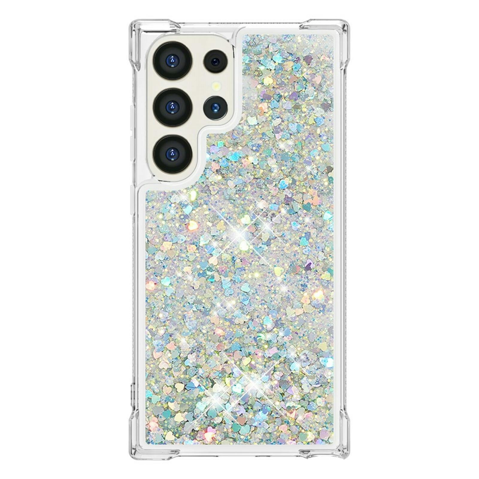 Mocaa Samsung Galaxy S24 Ultra Valbestendig Hoesje Glitter Zilver