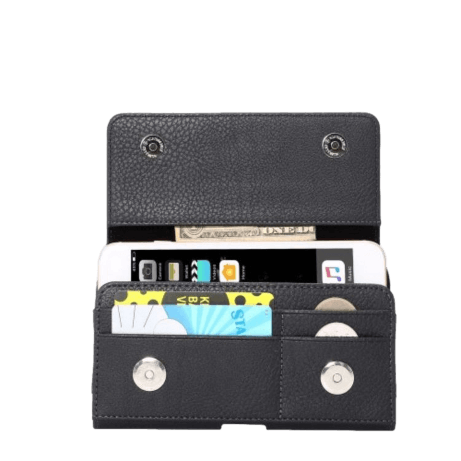 ShineColors Riem Hoesje Met Ruimte Voor Pasjes Zwart XL