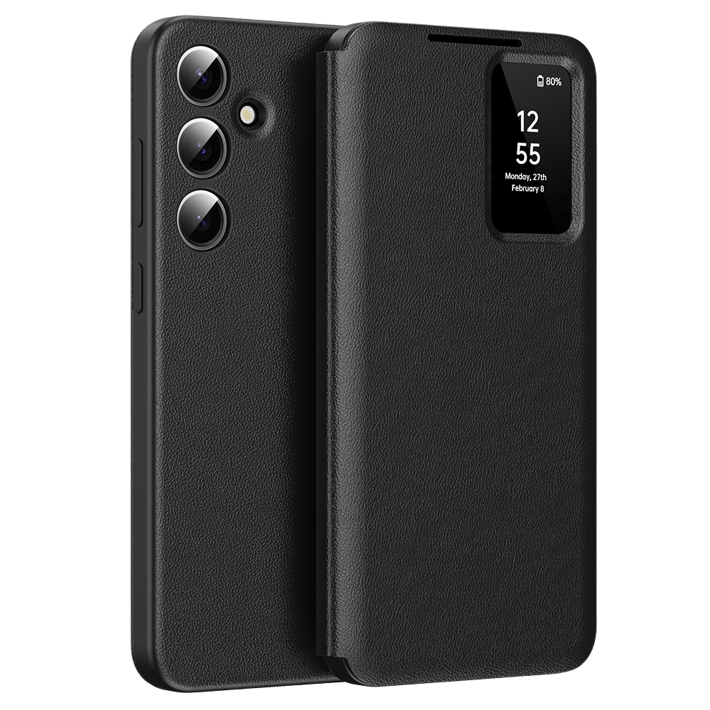 CaseBody Samsung Galaxy A55 Smart Cover Zwart