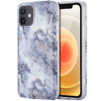TwoTone iPhone 12 (Pro) Marble Luxe Backcover Style I