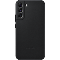 Samsung Galaxy S22 Plus Leren Hoesje Black - Voorkant