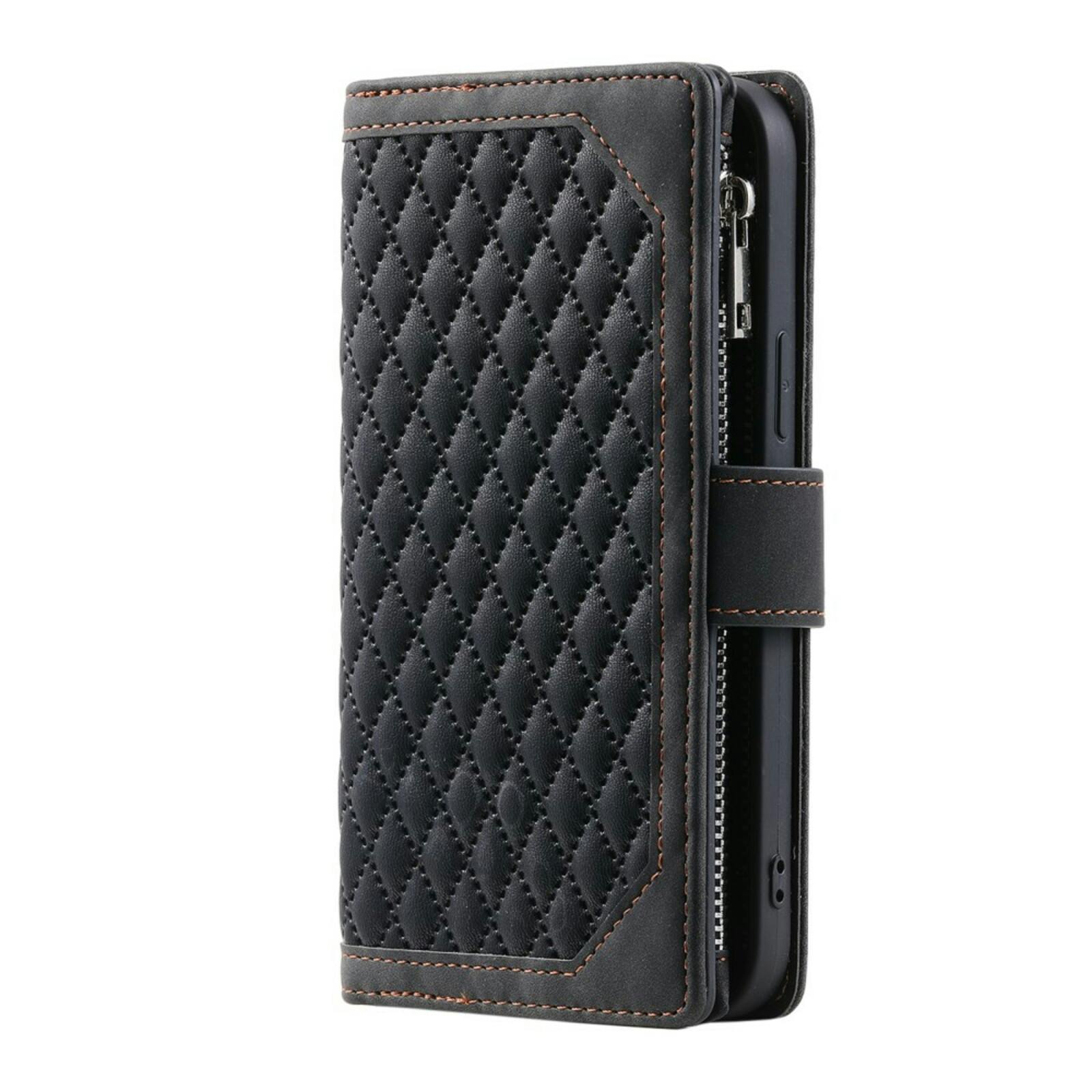 Comfycase Samsung Galaxy S23 Zipper Wallet Hoesje met Polskoord Zwart