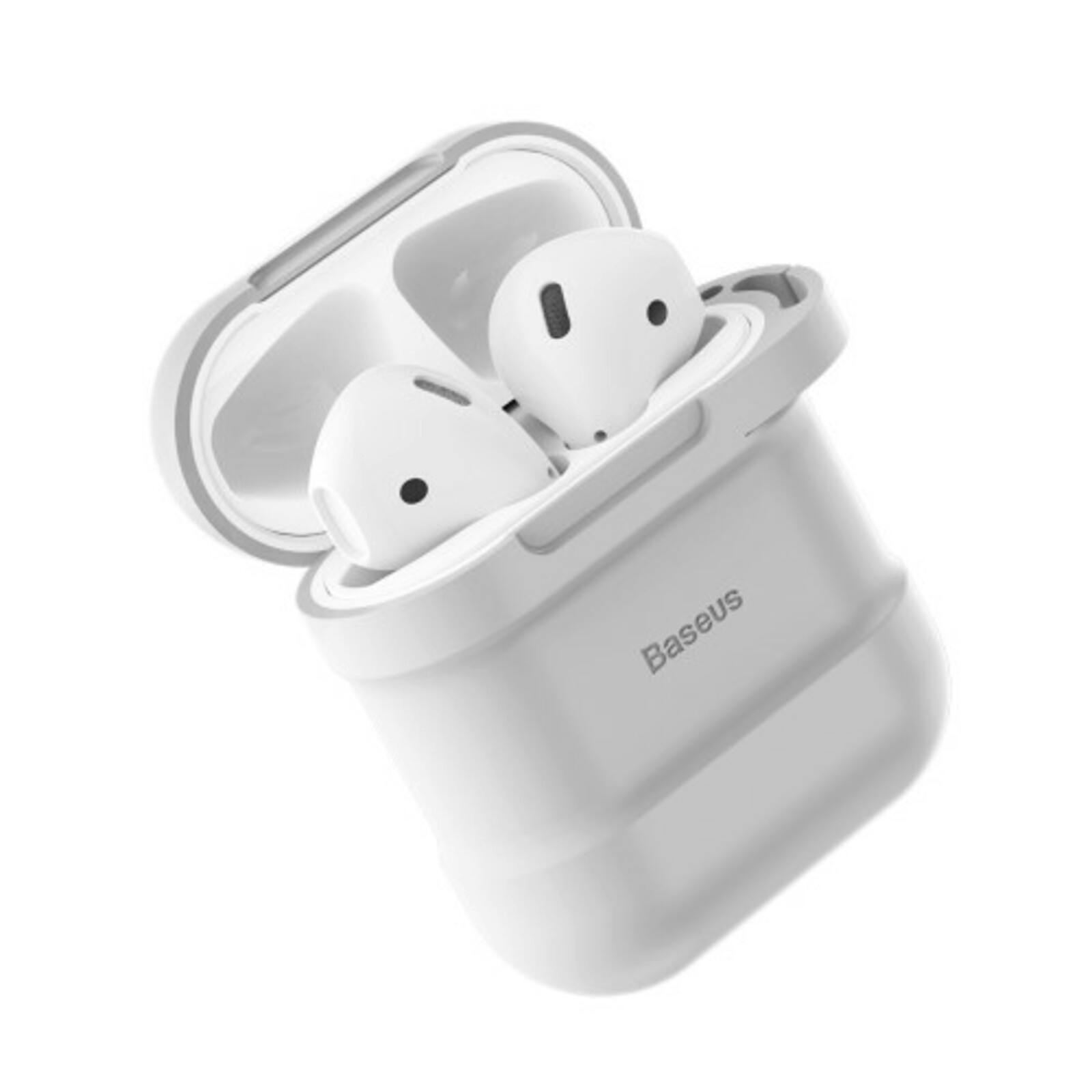 Baseus Luxe AirPods 1/2 Case met Anti-Lost Strap Grijs