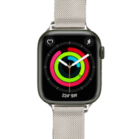 Swipez Apple Watch Milanees Roestvrij Stalen Bandje Zilver - Voorkant
