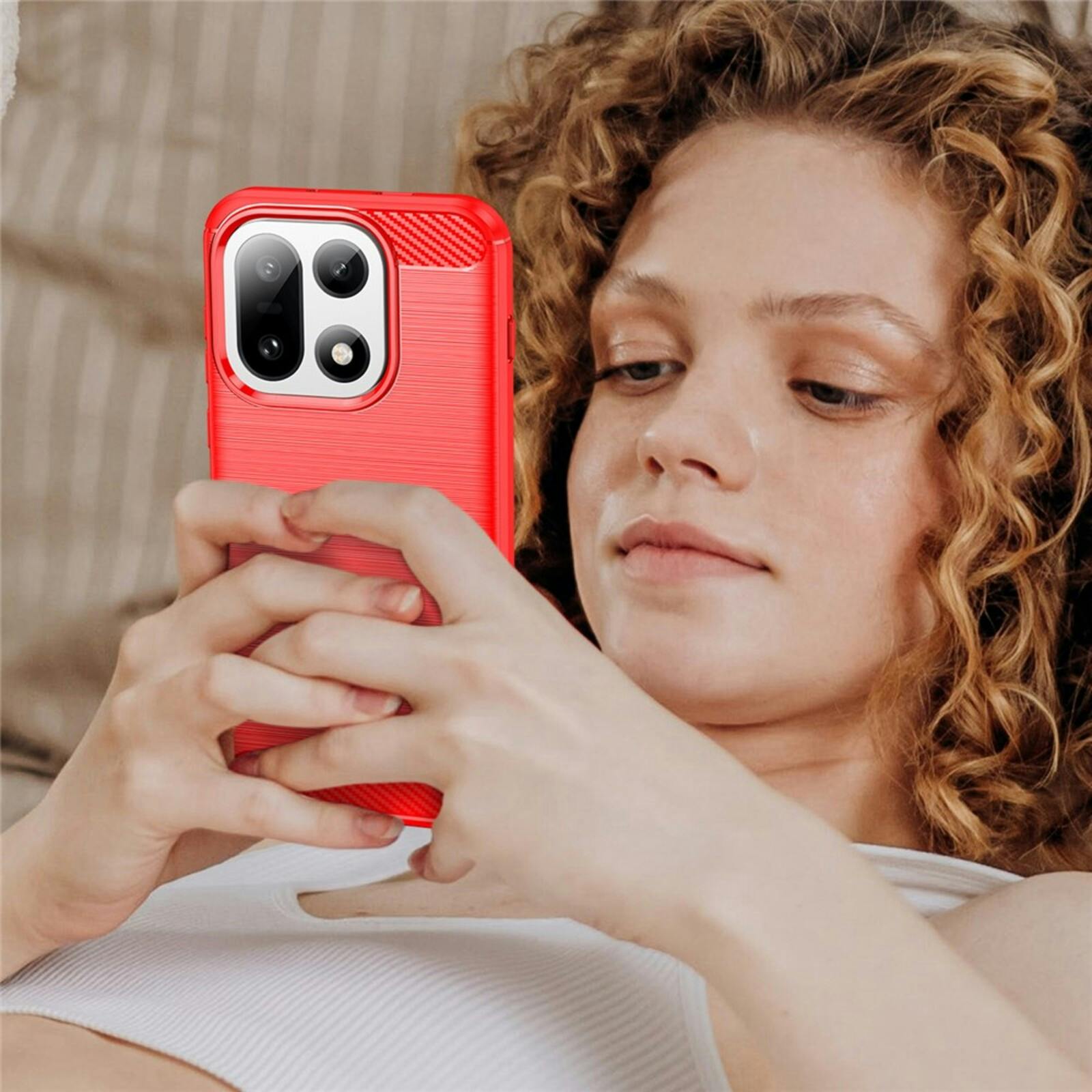 Mocaa OnePlus 15 Schokbestendig Hoesje Rood