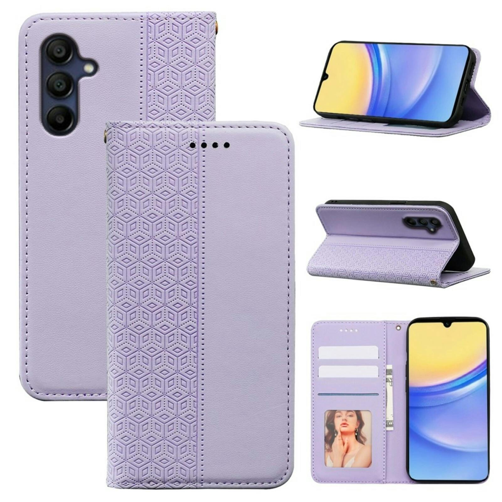 TwoTone Samsung Galaxy A16 Slim Magnetic Bookcase Paars