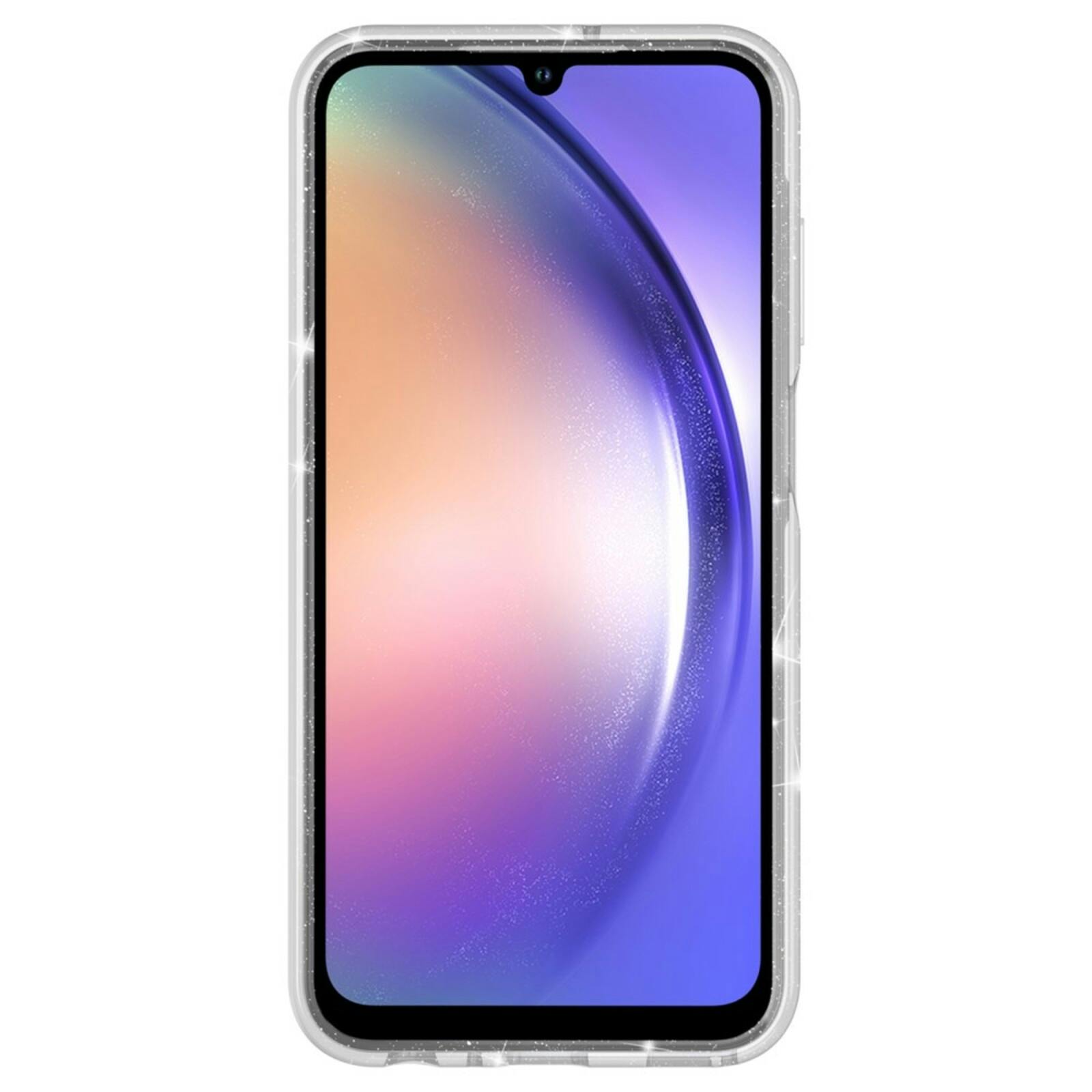 Mocaa Samsung Galaxy A55 Glitz Beschermhoesje Transparant