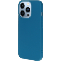 Mobiparts iPhone 13 Pro Siliconen Hoesje Blueberry Blue - Voorkant