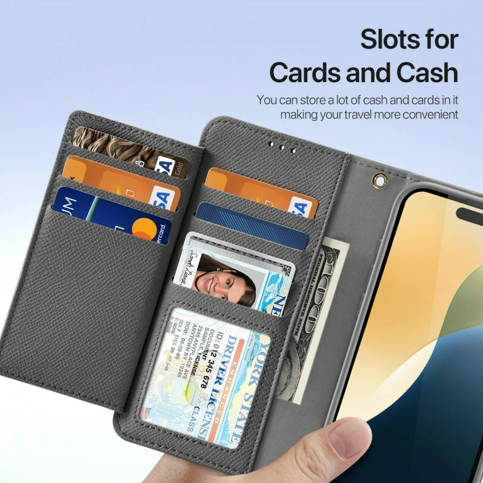 DUX DUCIS Apple iPhone 16 Pro Premium 2-in-1 Bookcase met MagSafe Hoesje Grijs