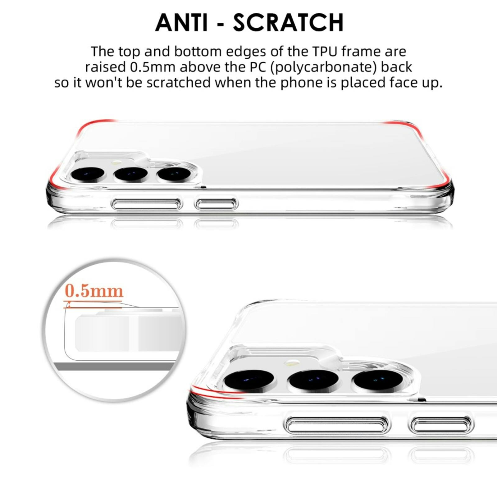 CaseBody Samsung S25 Plus Dual Layer Anti-Shock Hoesje Transparant