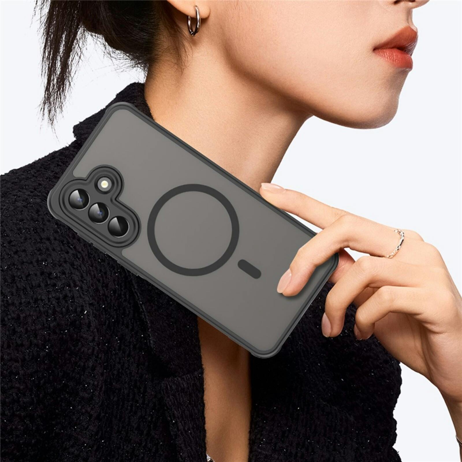CaseBody Samsung Galaxy A57 Magnetic Case Zwart