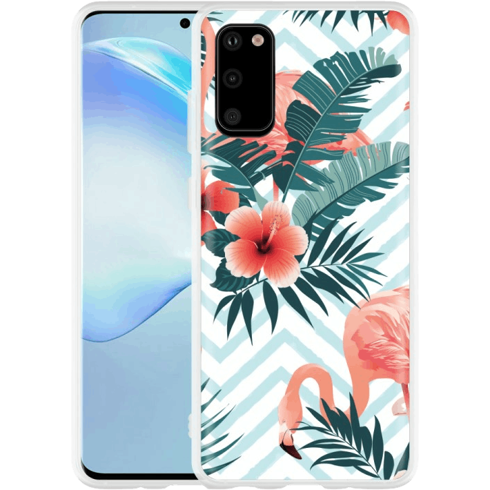 Just in Case Galaxy S20 Flamingo Flowers Case