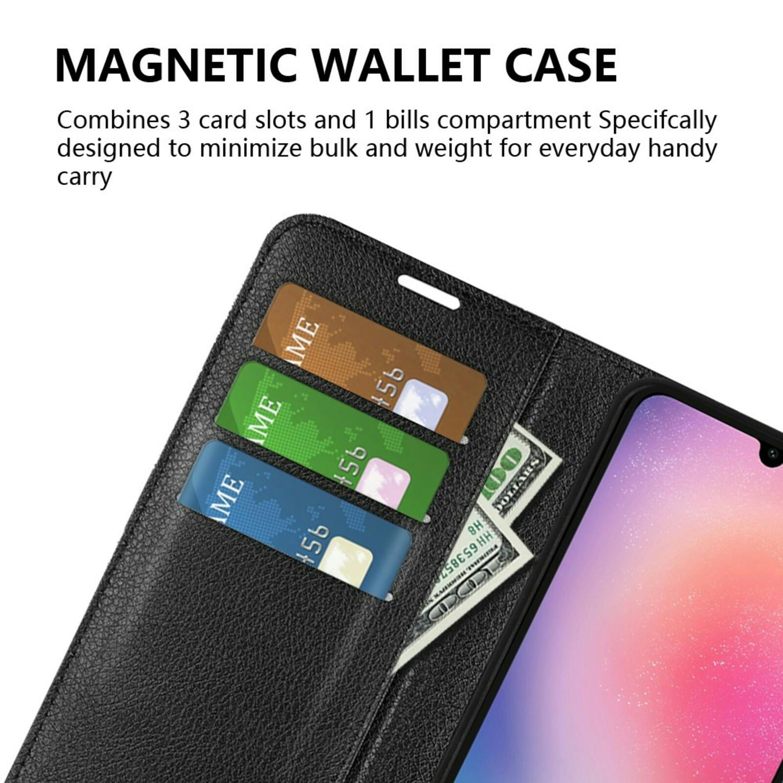 Mocaa Samsung Galaxy A16 Slim-Fit Bookcase Zwart