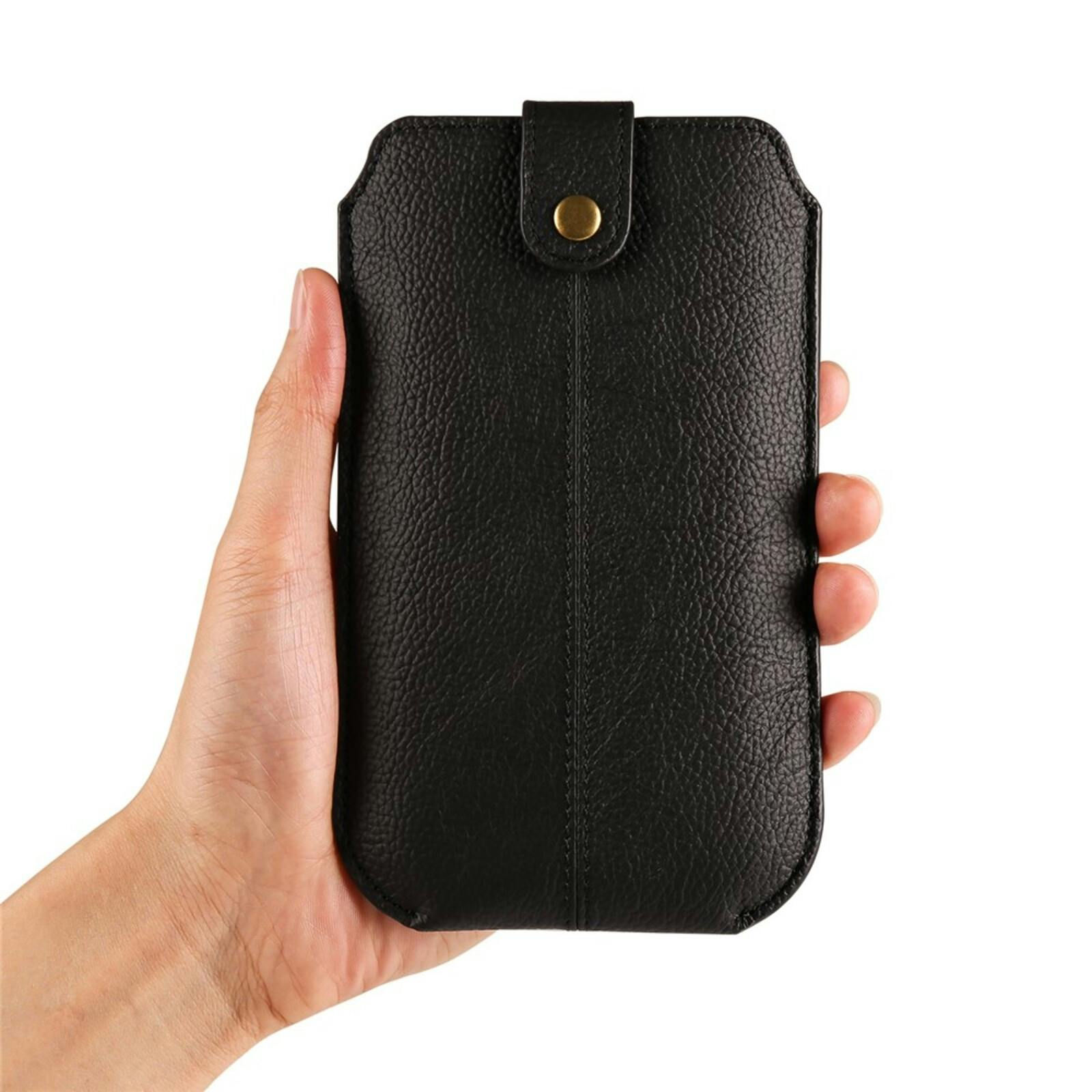Comfycase Echt Lederen Opberghoesje Zwart XL