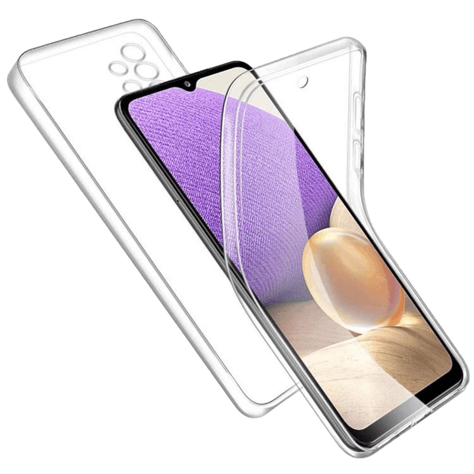 Mocaa Samsung Galaxy A32 full body beschermhoes Transparant