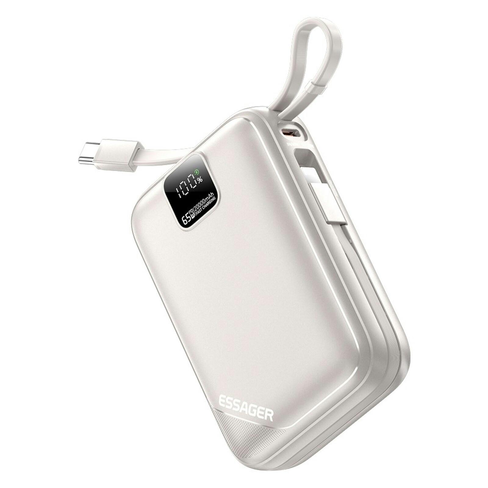 Essager 65W Rapid Portable Powerbank 20.000mAh Titanium