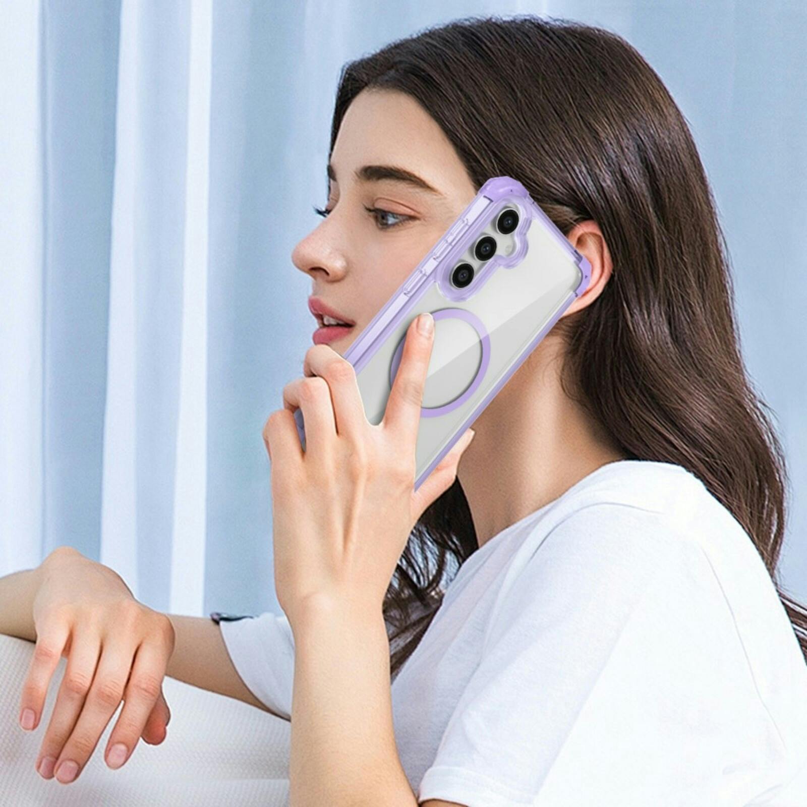 Comfycase Samsung Galaxy S23 FE Impact MagSafe Hoesje Paars