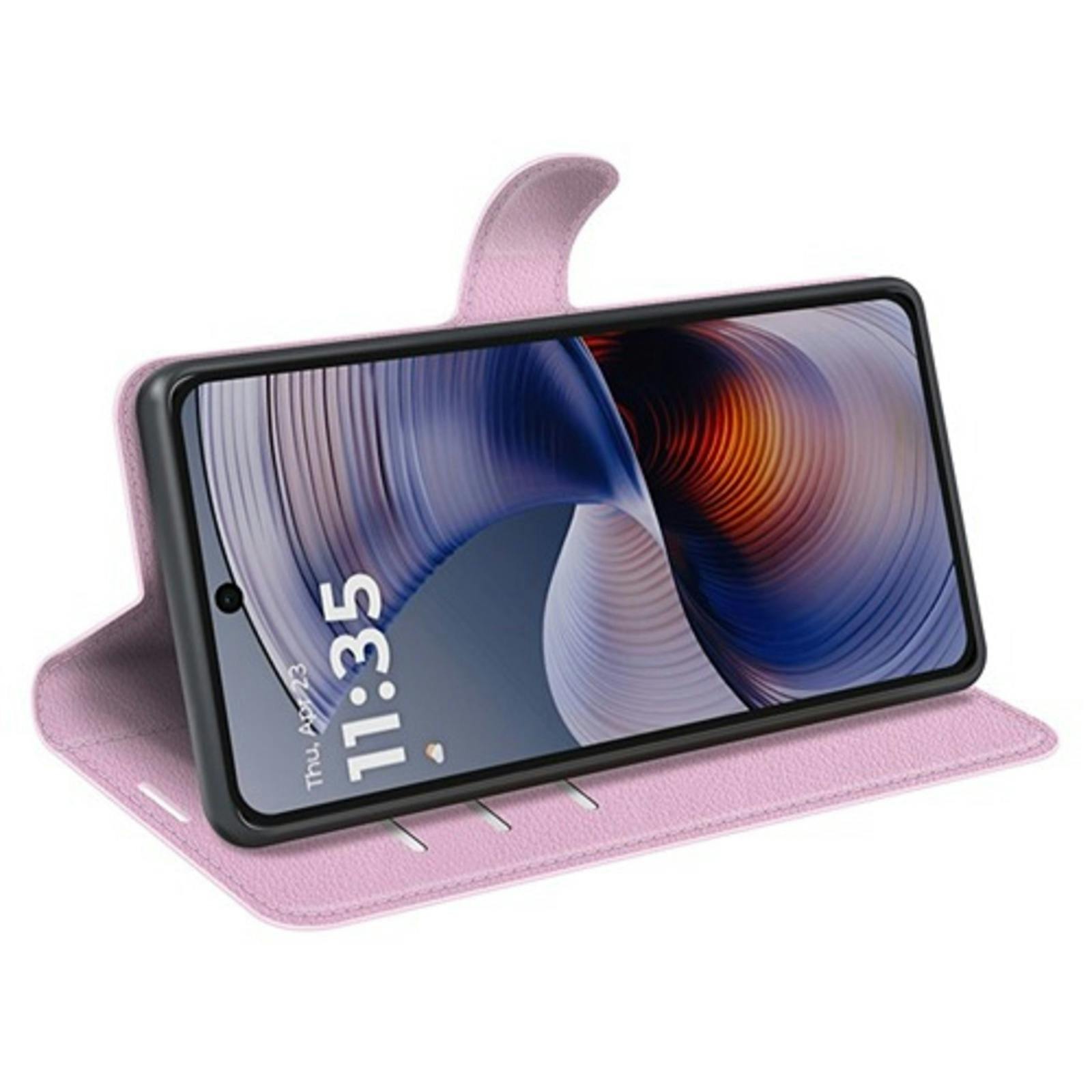 Mocaa Motorola Moto G55 5G Slim-Fit Bookcase Roze