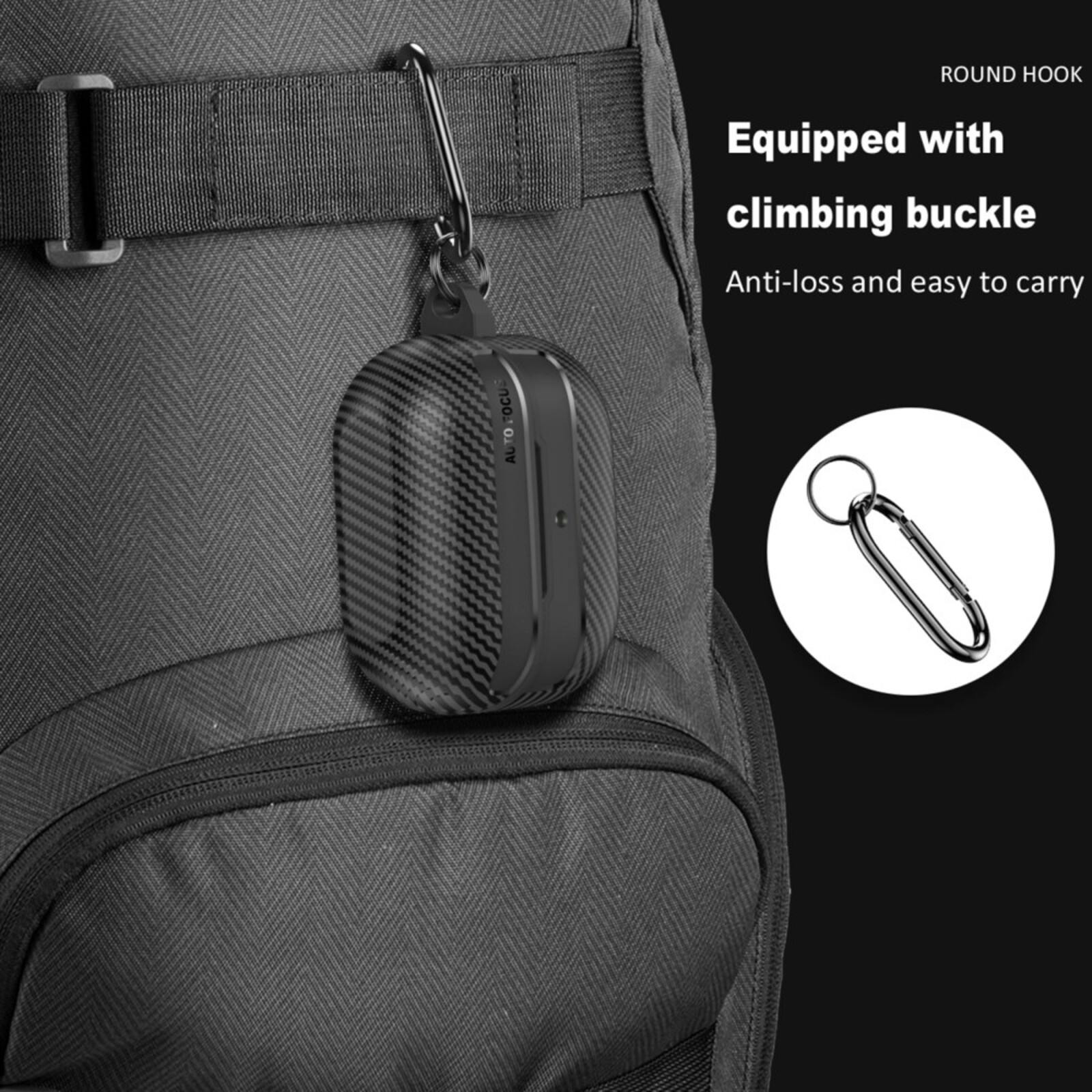 CaseBody Samsung Galaxy Buds3 (Pro) Carbon Shockproof Hoesje Zwart