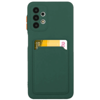 CaseBody Samsung Galaxy A13 4G Telefoonhoesje met Kaarthouder Groen
