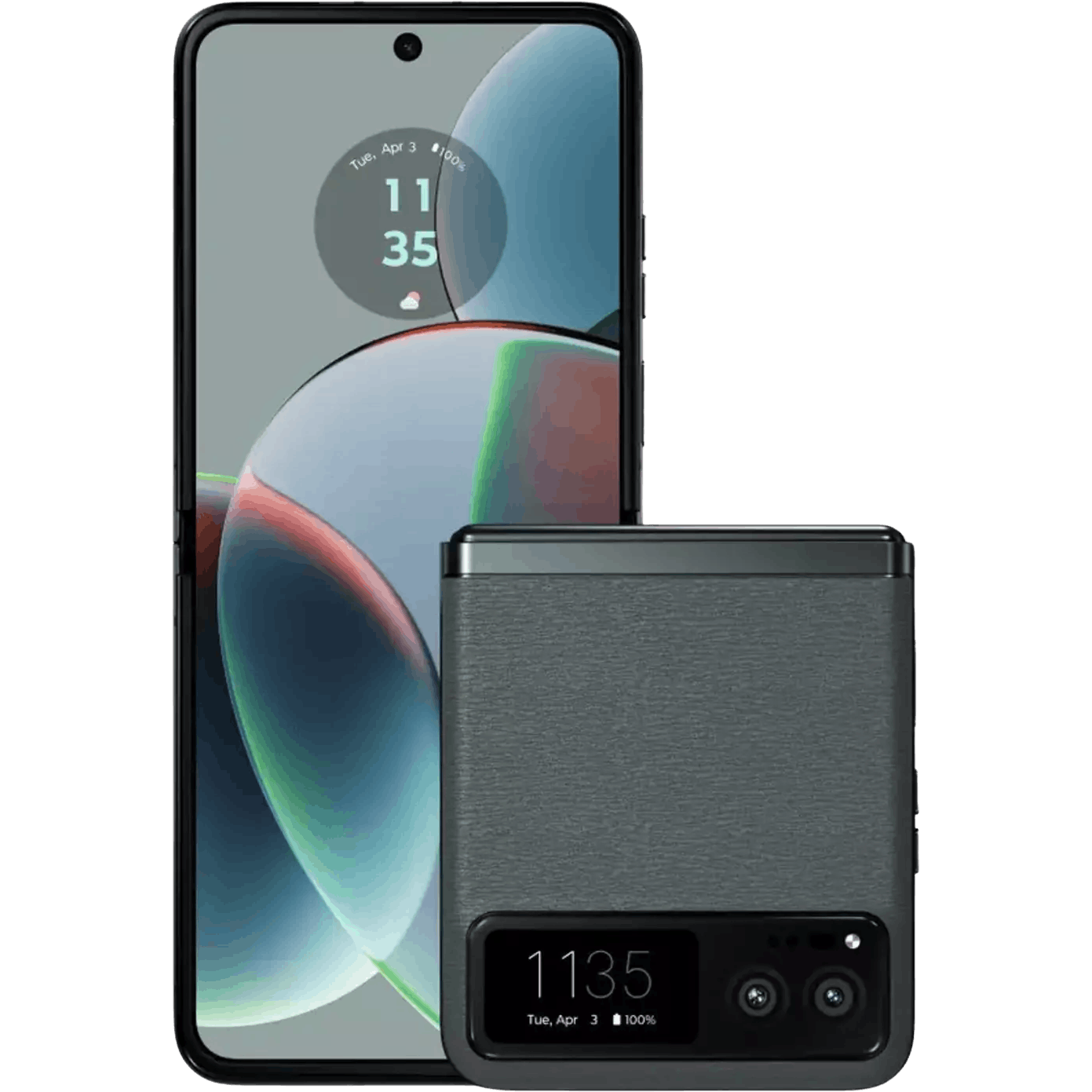 Motorola Razr 40 Sage Green - Voorkant & achterkant