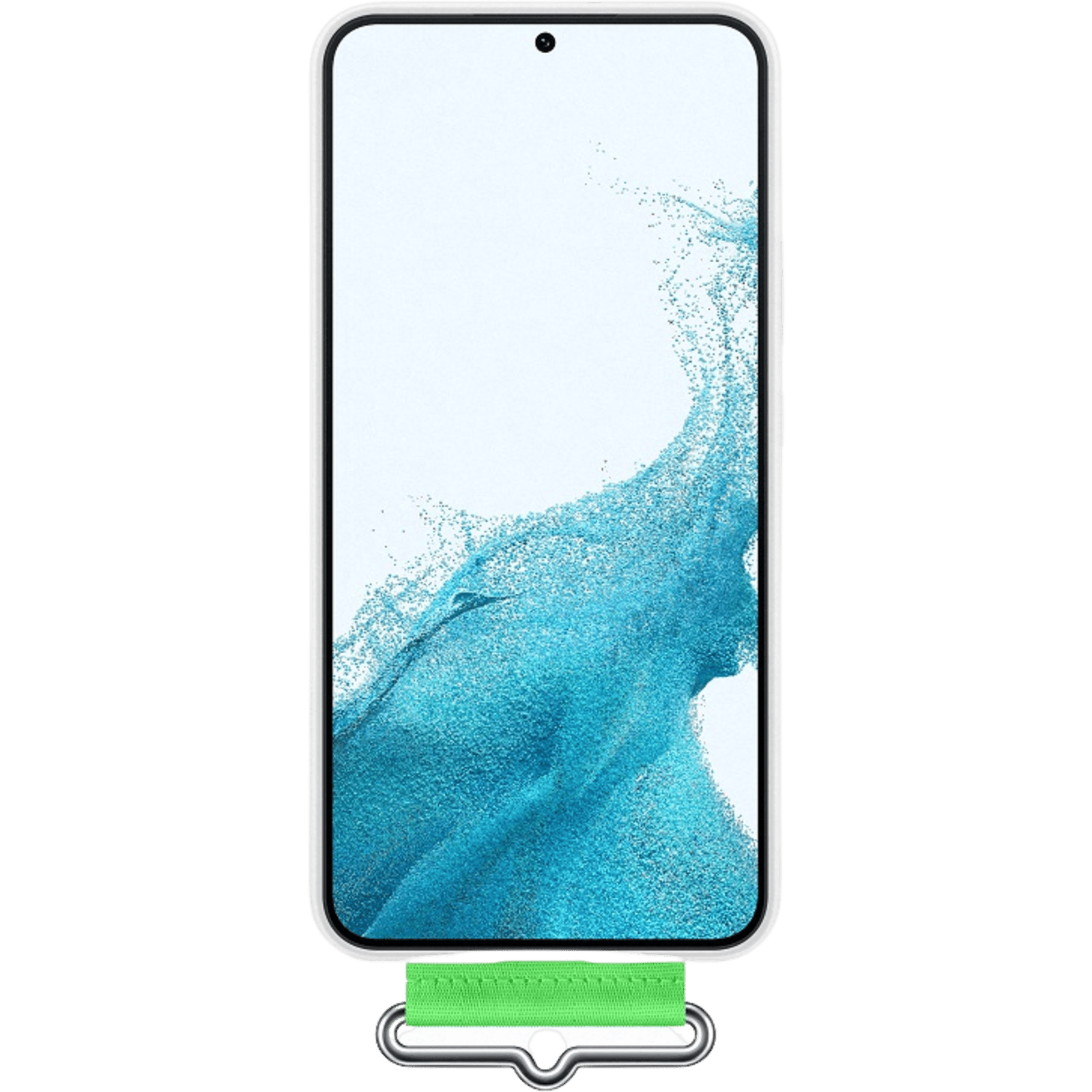 Samsung Galaxy S22 Plus Siliconen Hoesje met Band White