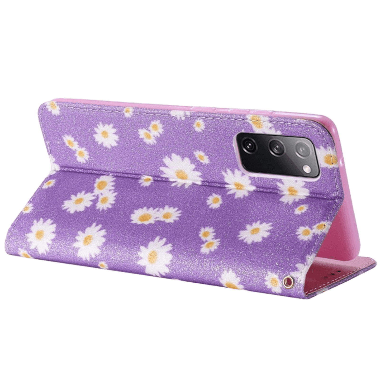Comfycase Samsung Galaxy S20 FE Daisy Bookcase Hoesje Paars