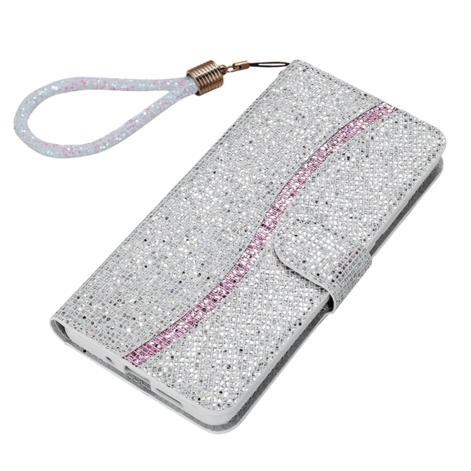 Mocaa Samsung Galaxy S20 Ultra Shimmer and Shine Bookcase Hoesje Zilver